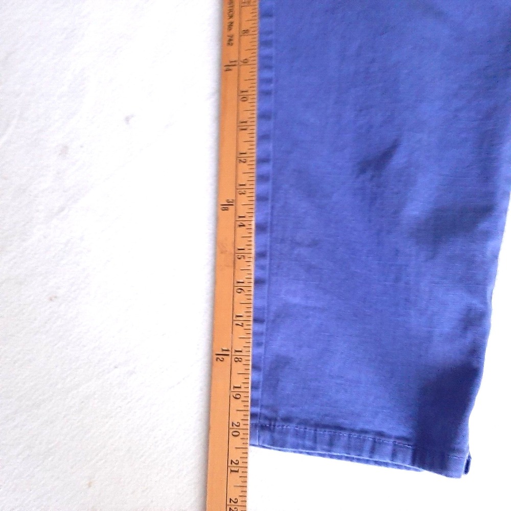 Gloria Vanderbilt womens crop pants Size 8 violet blue 27" waist 20 1/2 inseam - Picture 6 of 7